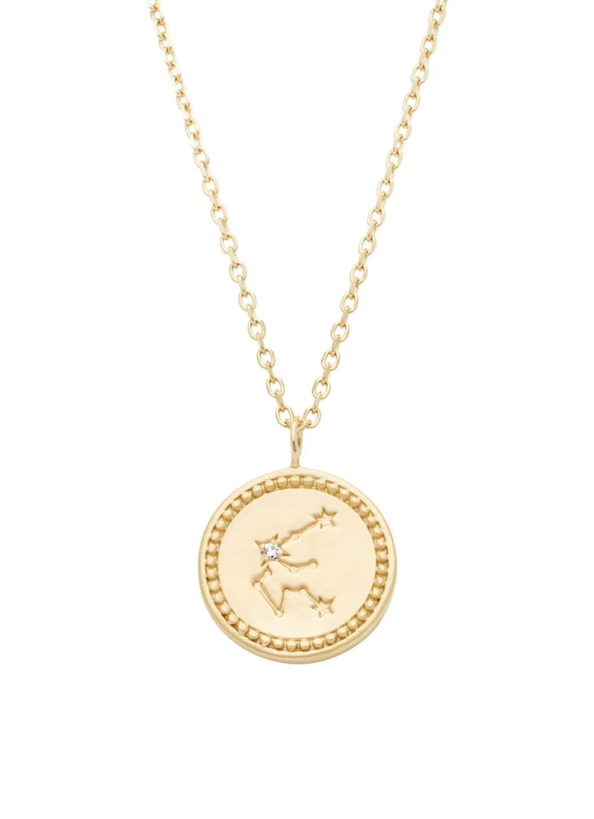Diamond Point Geelgouden Colliers|Diamanten Colliers<Geelgouden collier, Zodiac-Aquarius (Waterman)
