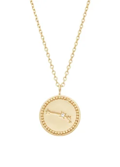 Diamond Point Geelgouden Colliers|Diamanten Colliers<Geelgouden collier, Zodiac-Aries (Ram)