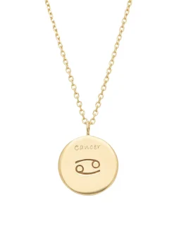 Diamond Point Geelgouden Colliers|Diamanten Colliers<Geelgouden collier, Zodiac-Cancer (Kreeft)