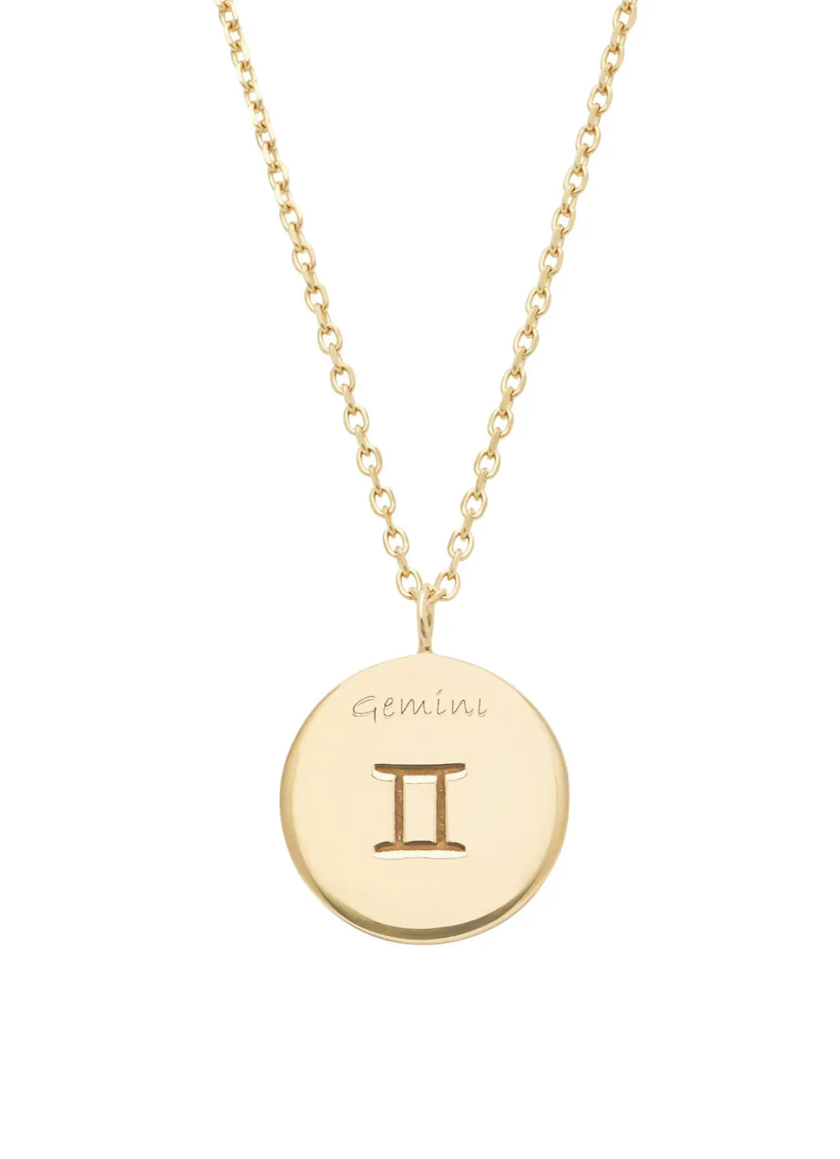Diamond Point Geelgouden Colliers|Diamanten Colliers<Geelgouden collier, Zodiac-Gemini (Tweeling)