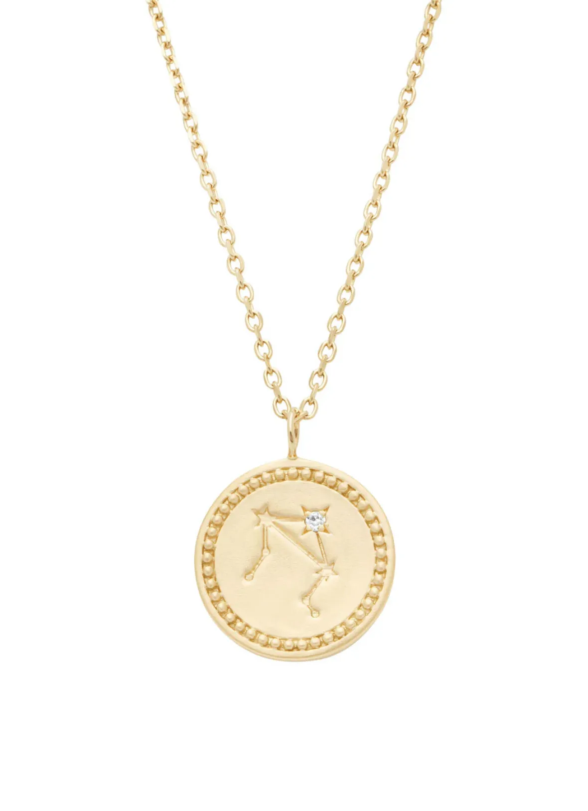Diamond Point Geelgouden Colliers|Diamanten Colliers<Geelgouden collier, Zodiac-Libra (Weegschaal)