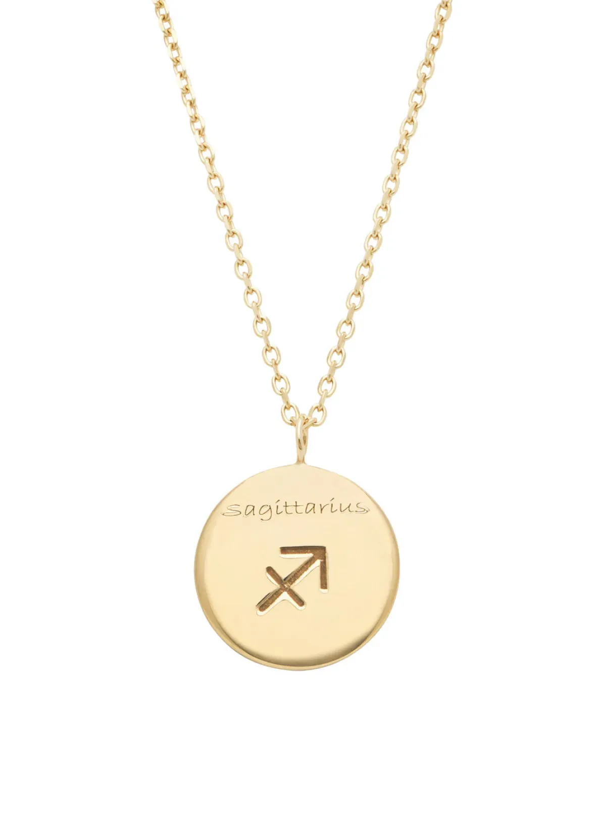 Diamond Point Geelgouden Colliers|Diamanten Colliers<Geelgouden collier, Zodiac-Sagittarius (Boogschutter)