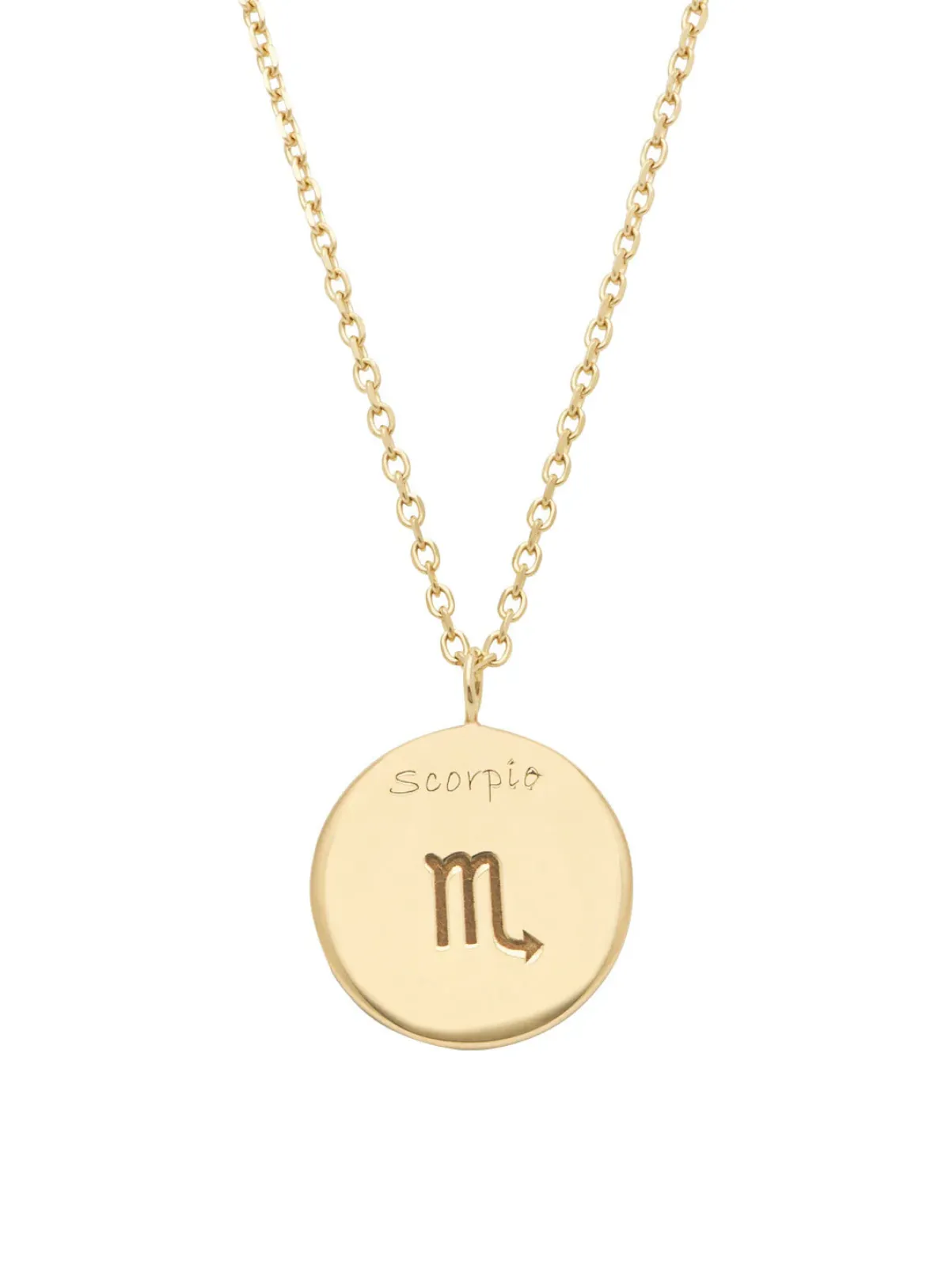 Diamond Point Geelgouden Colliers|Diamanten Colliers<Geelgouden collier, Zodiac-Scorpio (Schorpioen)