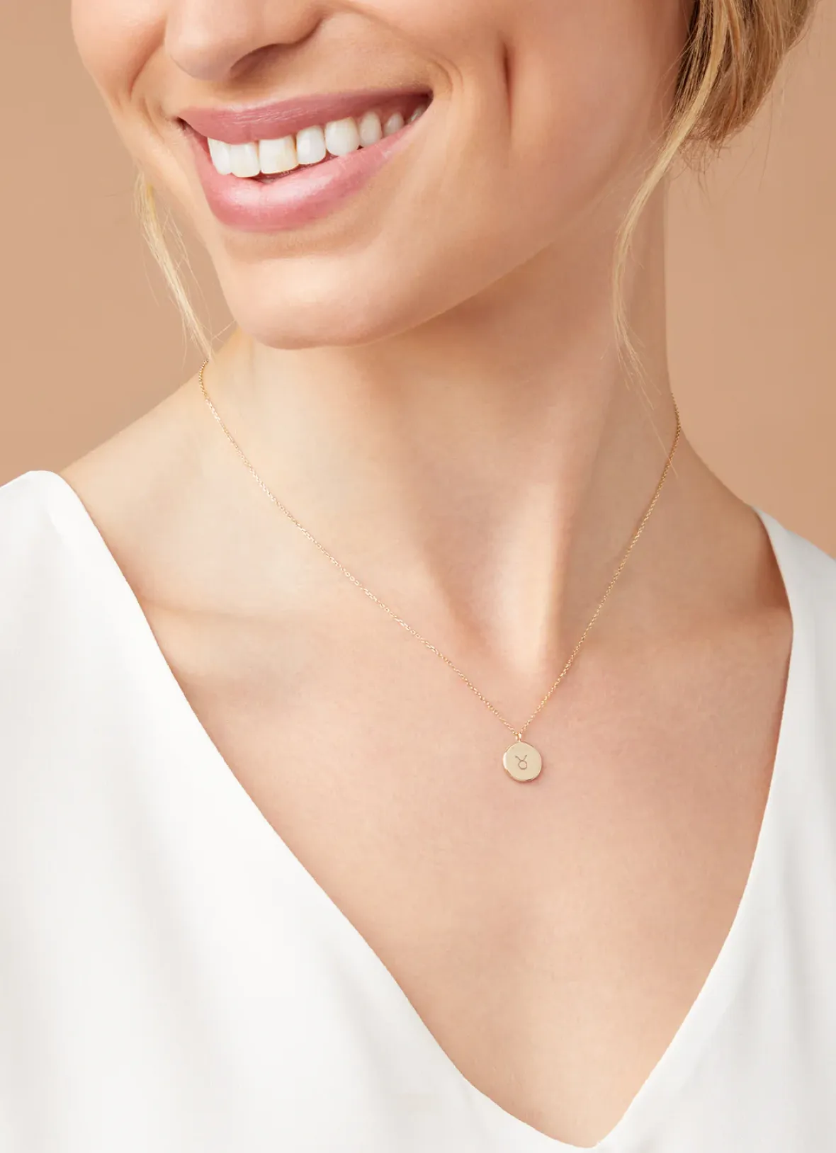 Diamond Point Geelgouden Colliers|Diamanten Colliers<Geelgouden collier, Zodiac-Taurus (Stier)