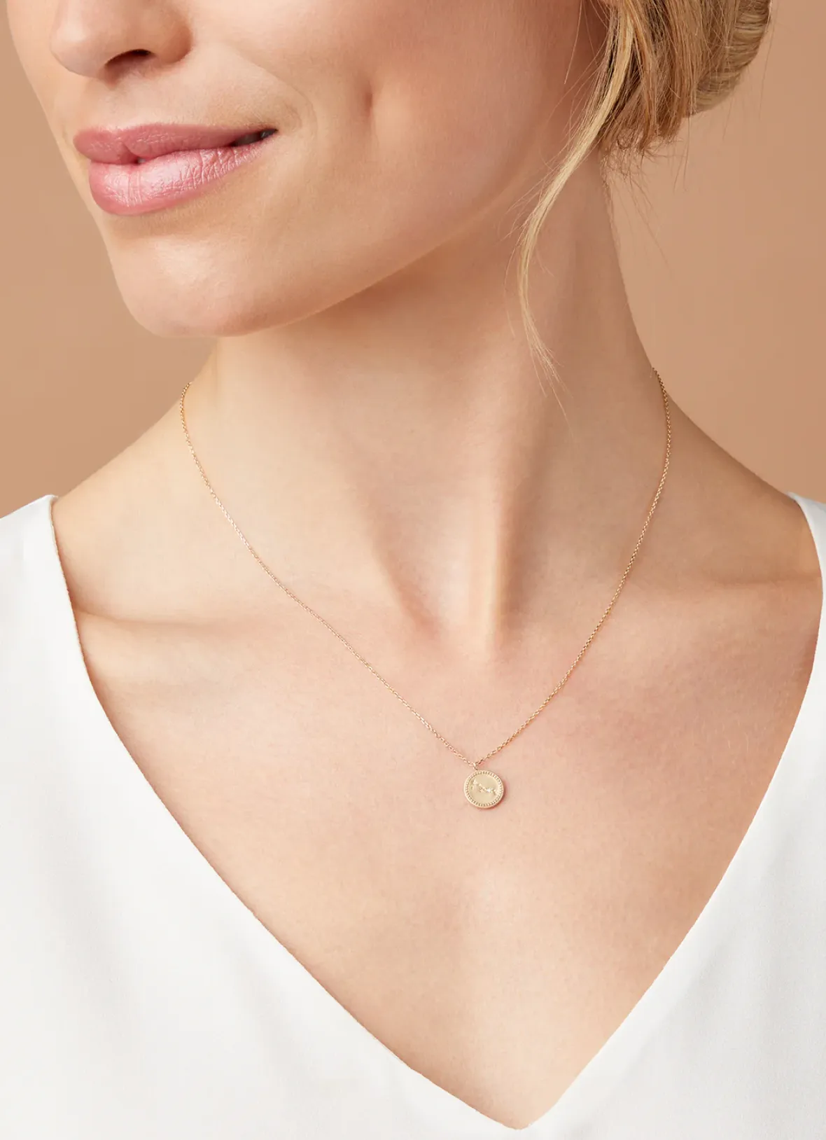 Diamond Point Geelgouden Colliers|Diamanten Colliers<Geelgouden collier, Zodiac-Taurus (Stier)