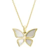 Diamond Point Losse Hangers|Geelgouden Bruidssieraden<Geelgouden hanger Butterfly Kisses
