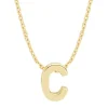 Diamond Point Letter Hangers|Losse Hangers<Geelgouden hanger C, Alphabet