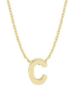 Diamond Point Letter Hangers|Losse Hangers<Geelgouden hanger C, Alphabet