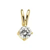 Diamond Point Groeibriljant Hangers|Solitair C<Geelgouden hanger, 0.14 ct diamant, Groeibriljant