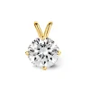 Diamond Point Groeibriljant Hangers|Solitair C<Geelgouden hanger, 0.71 ct diamant, Groeibriljant