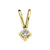 Diamond Point Solitair C|Solitair Classic<Geelgouden hanger, 0.03 ct diamant, Groeibriljant