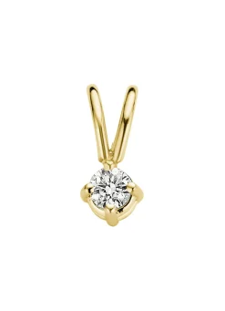 Diamond Point Solitair C|Solitair Classic<Geelgouden hanger, 0.05 ct diamant, Groeibriljant