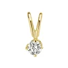 Diamond Point Solitair C|Solitair Classic<Geelgouden hanger, 0.06 ct diamant, Groeibriljant