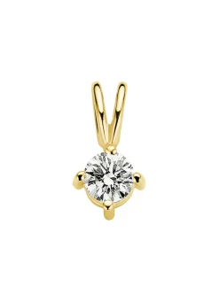 Diamond Point Solitair C|Solitair Classic<Geelgouden hanger, 0.20 ct diamant, Groeibriljant