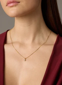 Diamond Point Solitair C|Solitair Classic<Geelgouden hanger, 0.29 ct diamant, Groeibriljant