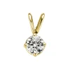 Diamond Point Solitair C|Solitair Classic<Geelgouden hanger, 0.30 ct diamant, Groeibriljant