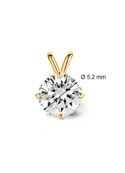 Diamond Point Solitair C|Solitair Classic<Geelgouden hanger, 0.53 ct diamant, Groeibriljant