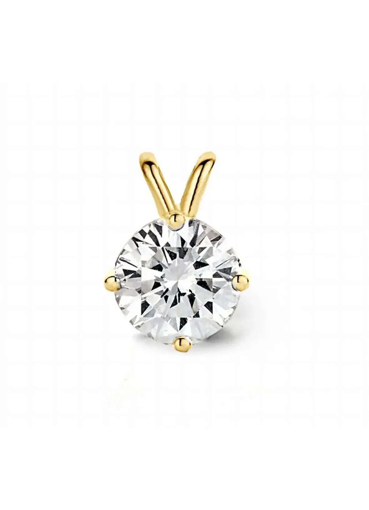 Diamond Point Solitair C|Solitair Classic<Geelgouden hanger, 0.60 ct diamant, Groeibriljant