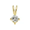 Diamond Point Solitair C|Solitair Classic<Geelgouden hanger, 0.19 ct diamant, Groeibriljant