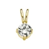 Diamond Point Solitair C|Solitair Classic<Geelgouden hanger, 0.24 ct diamant, Groeibriljant
