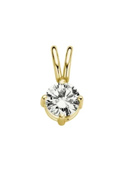 Diamond Point Solitair C|Solitair Classic<Geelgouden hanger, 0.24 ct diamant, Groeibriljant