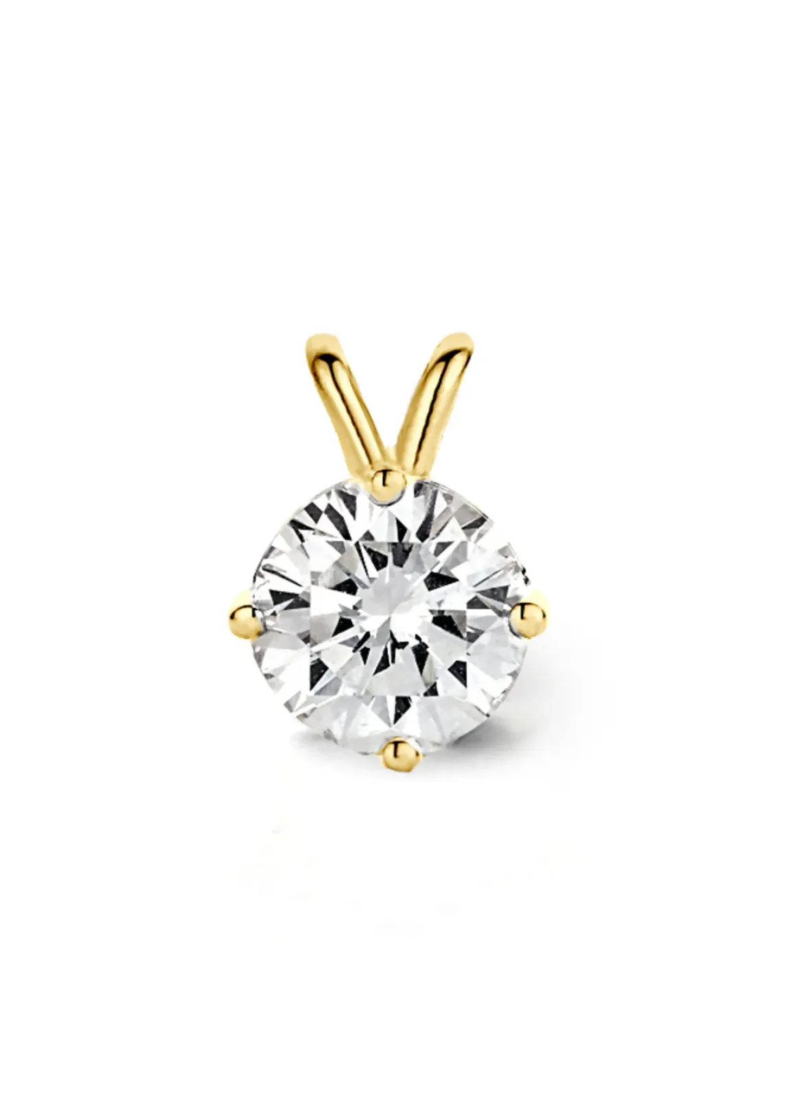Diamond Point Solitair C|Solitair Classic<Geelgouden hanger, 0.56 ct diamant, Groeibriljant