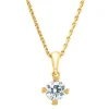 Diamond Point Losse Hangers|Geelgouden Bruidssieraden<Geelgouden hanger, 0.40 ct diamant, Hearts & Arrows
