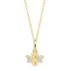 Diamond Point Losse Hangers|Geelgouden Bruidssieraden<Geelgouden hanger, 0.04 ct diamant, Queen Bee