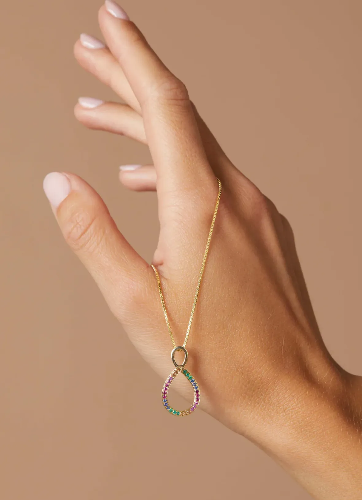 Diamond Point Losse Hangers|Geelgouden Bruidssieraden<Geelgouden hanger, 0.07 ct roze saffier, Ensemble
