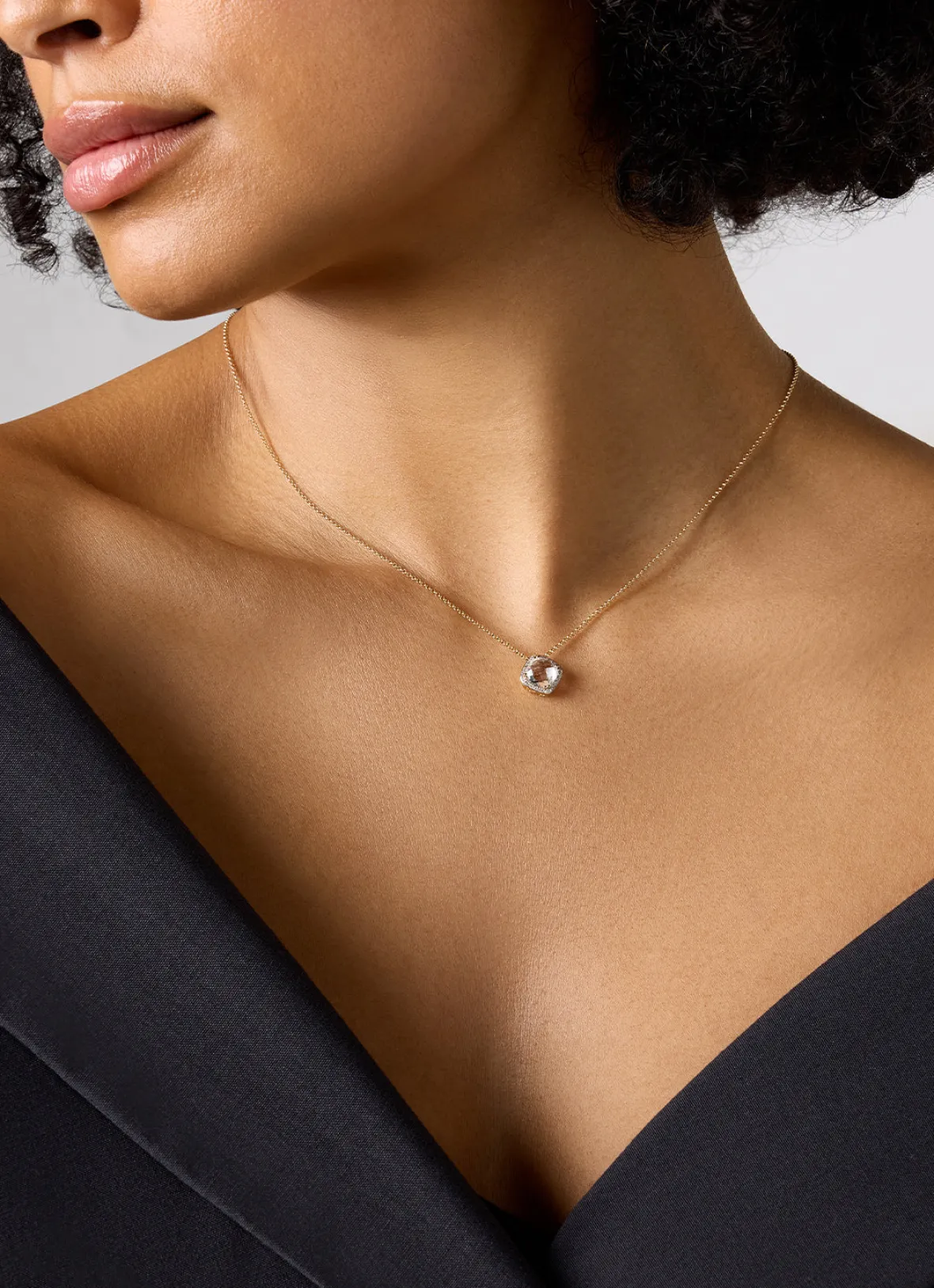 Diamond Point Losse Hangers|Geelgouden Bruidssieraden<Geelgouden hanger, 1.92 ct witte topaas, Fiësta