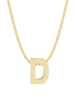 Diamond Point Letter Hangers|Losse Hangers<Geelgouden hanger D, Alphabet