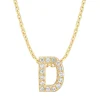 Diamond Point Letter Hangers|Losse Hangers<Geelgouden hanger D, 0.05 ct diamant, Alphabet