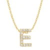 Diamond Point Letter Hangers|Losse Hangers<Geelgouden hanger E, 0.05 ct diamant, Alphabet