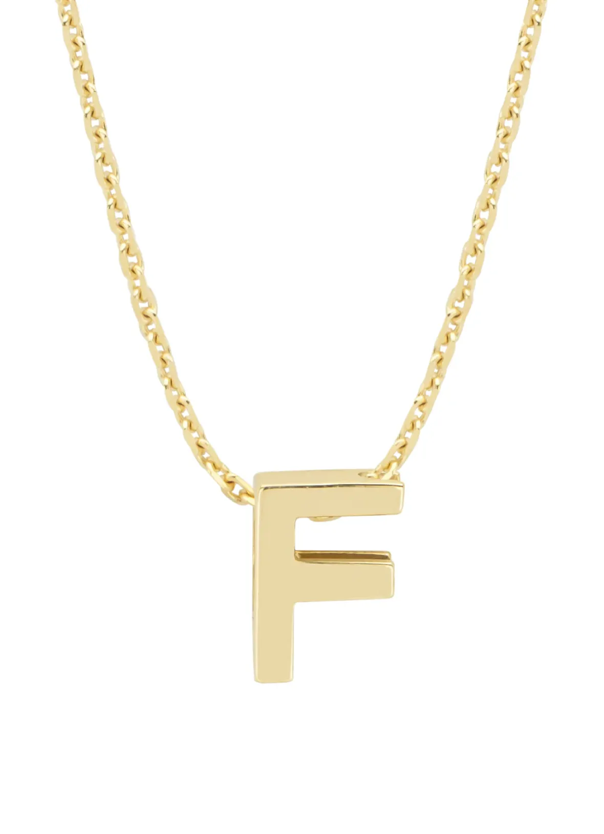 Diamond Point Letter Hangers|Losse Hangers<Geelgouden hanger F, Alphabet