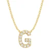 Diamond Point Letter Hangers|Losse Hangers<Geelgouden hanger G, 0.05 ct diamant, Alphabet