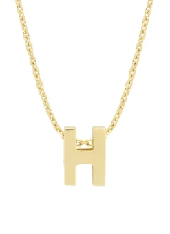 Diamond Point Letter Hangers|Losse Hangers<Geelgouden hanger H, Alphabet