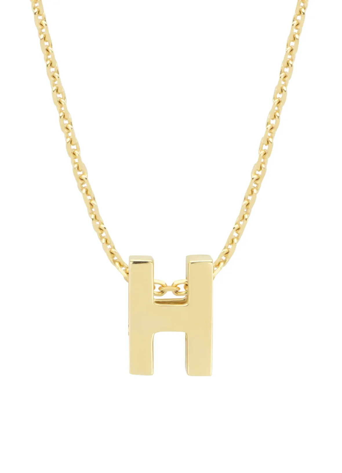 Diamond Point Letter Hangers|Losse Hangers<Geelgouden hanger H, Alphabet