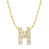 Diamond Point Letter Hangers|Losse Hangers<Geelgouden hanger H, 0.05 ct diamant, Alphabet