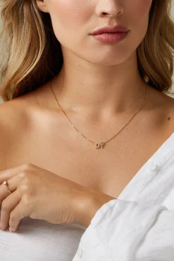 Diamond Point Letter Hangers|Losse Hangers<Geelgouden hanger I, 0.05 ct diamant, Alphabet