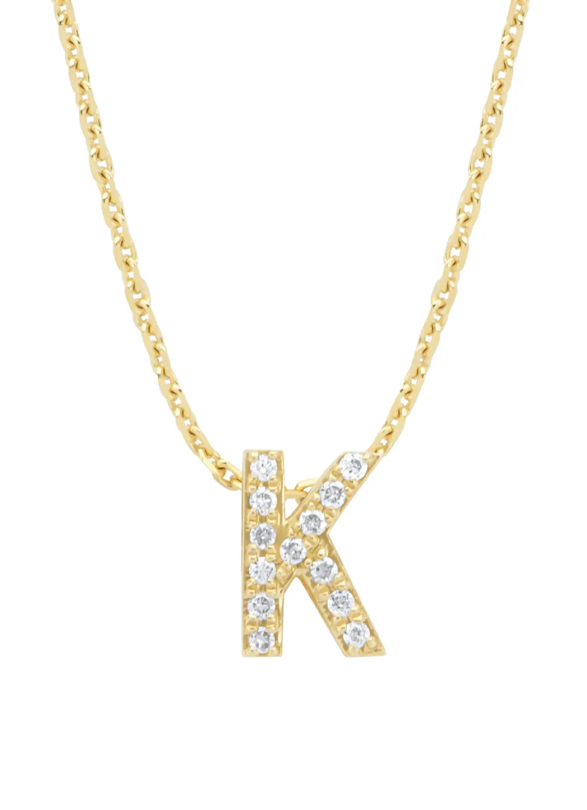 Diamond Point Losse Hangers|Letter Hangers<Geelgouden hanger K, 0.05 ct diamant, Alphabet