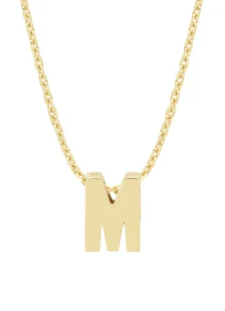 Diamond Point Letter Hangers|Losse Hangers<Geelgouden hanger M, Alphabet