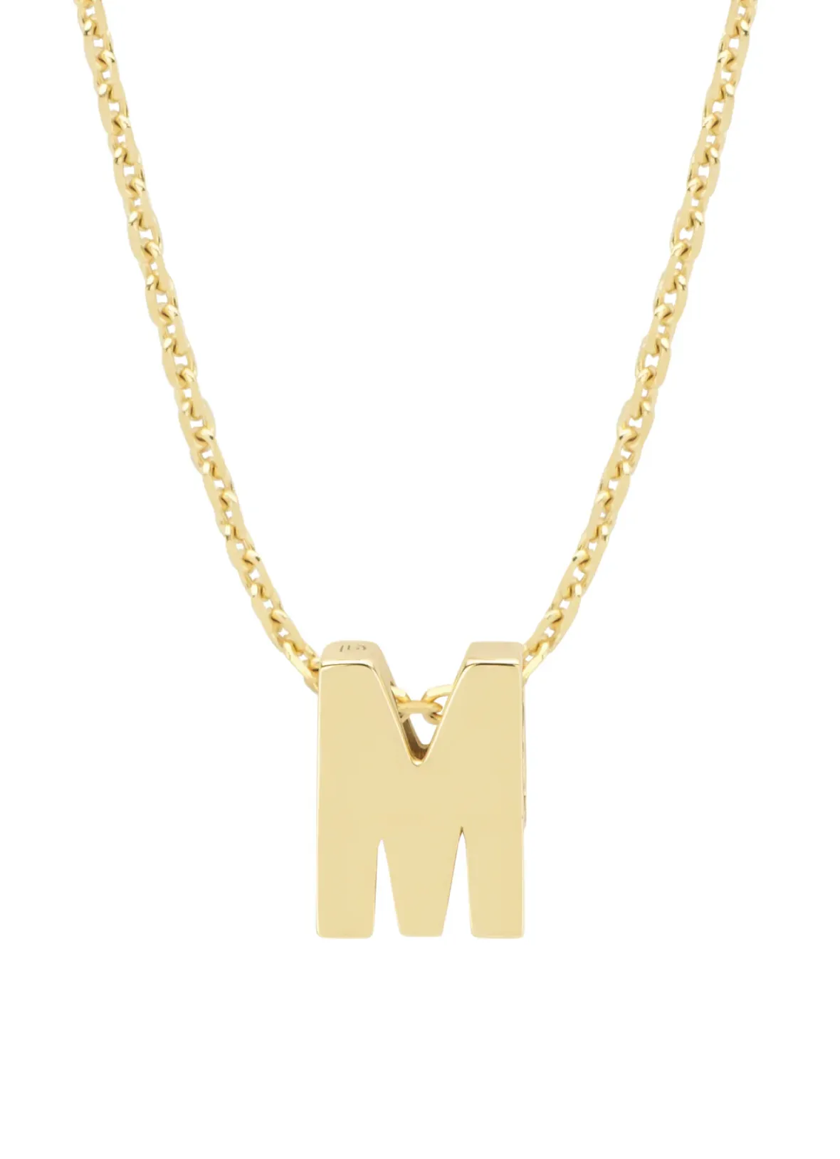 Diamond Point Letter Hangers|Losse Hangers<Geelgouden hanger M, Alphabet