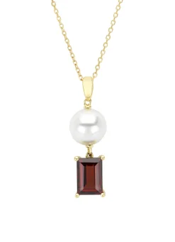 Diamond Point Geelgouden Colliers|Colliers Met Kleurstenen<Geelgouden hanger met collier, 2.68 ct granaat, Rivièra