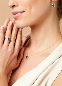 Diamond Point Geelgouden Colliers|Colliers Met Kleurstenen<Geelgouden hanger met collier, 1.37 ct kwarts, Fiësta
