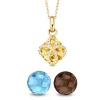 Diamond Point Geelgouden Colliers|Colliers Met Kleurstenen<Geelgouden hanger met collier, 5.35 ct topaas, Varié