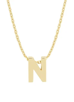 Diamond Point Letter Hangers|Losse Hangers<Geelgouden hanger N, Alphabet