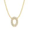Diamond Point Letter Hangers|Losse Hangers<Geelgouden hanger O, 0.05 ct diamant, Alphabet