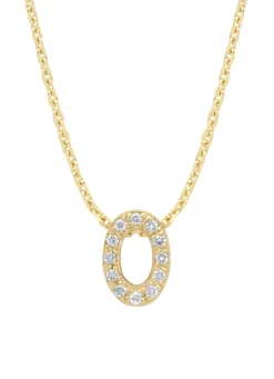 Diamond Point Letter Hangers|Losse Hangers<Geelgouden hanger O, 0.05 ct diamant, Alphabet