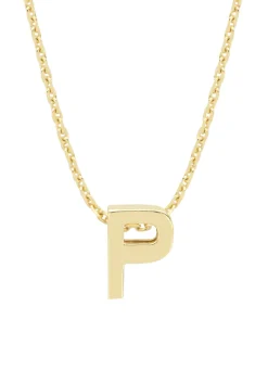 Diamond Point Letter Hangers|Losse Hangers<Geelgouden hanger P, Alphabet