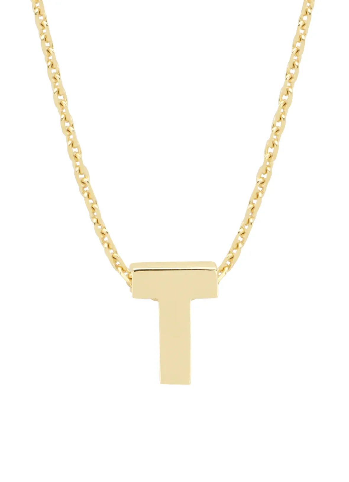 Diamond Point Letter Hangers|Losse Hangers<Geelgouden hanger T, Alphabet